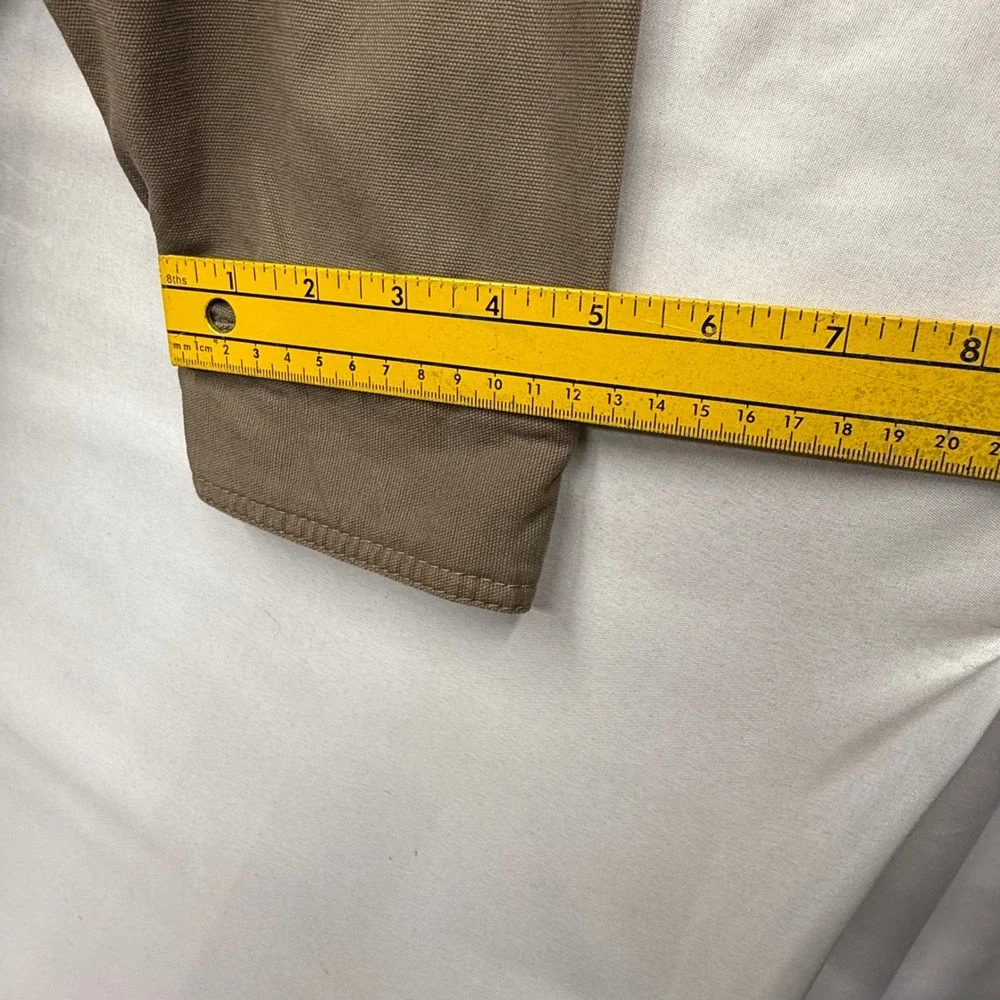 Coleman Mens Canvas Sherpa Lined Flannel Shirt Jacket Tan‎ Workwear Size M
